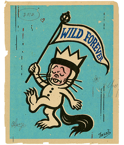 "Wild Forever" Limited Edition Giclée Print - Blue Edition - fine art print by Canadian artist Gary Taxali