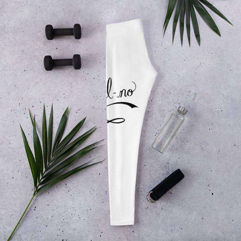 all-over-print-leggings-white-flat-lifestyle-67670869b832c.jpg Gary Taxali "Hell-no" Leggings - art fashion by Gary Taxali