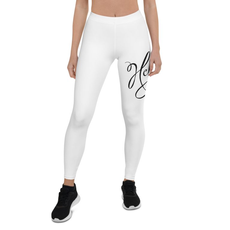 all-over-print-leggings-white-front-67670869b810c.jpg Gary Taxali "Hell-no" Leggings - art fashion by Gary Taxali