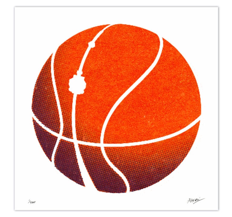 basketballprint "Toronto Basketball" Limited Edition Giclée Print - signed print by Gary Taxali