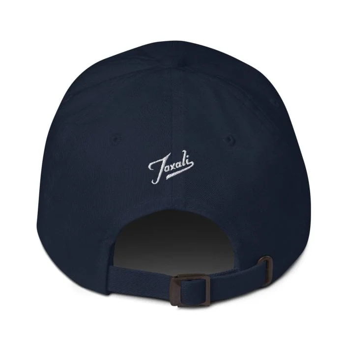 classic-dad-hat-navy-back-67d5c6e022766.jpg Gary Taxali “Carney” Dad hat (White Thread) - artist designed clothing by Canadian artist Gary Taxali
