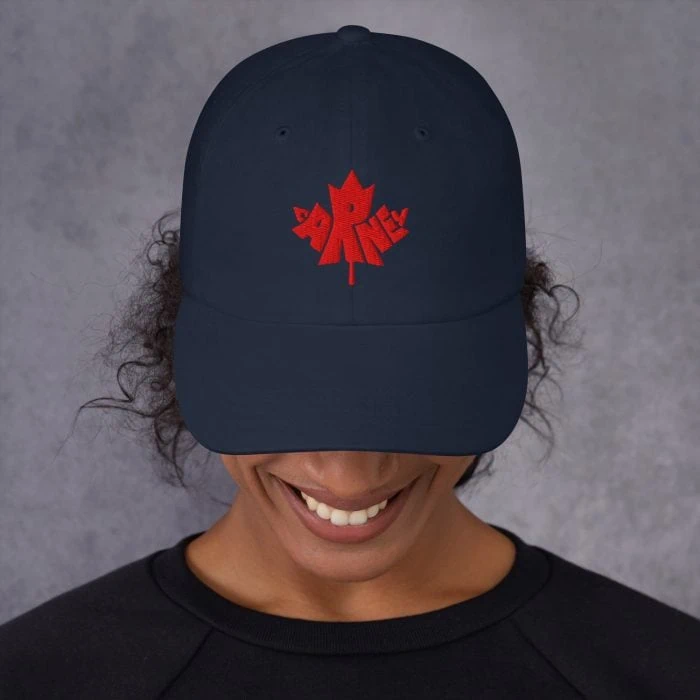 classic-dad-hat-navy-front-67d5c46748f15.jpg Gary Taxali "Carney" Dad hat - artist designed clothing by Canadian artist Gary Taxali