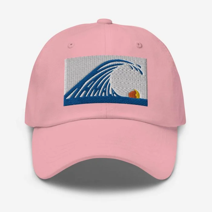 classic-dad-hat-pink-front-66d380388de63.jpg Gary Taxali "Kamala Wave" cap - art fashion by Gary Taxali
