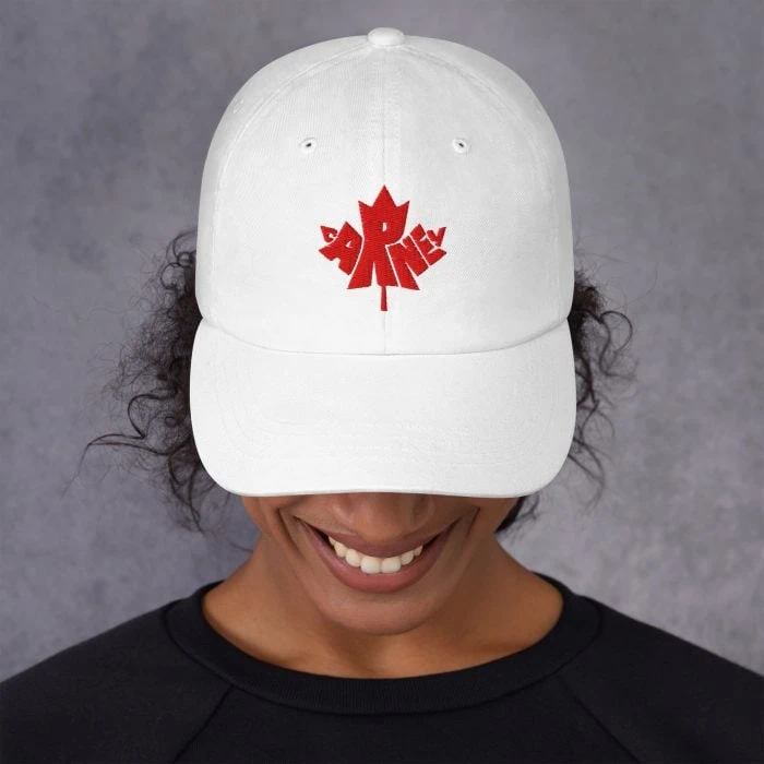 classic-dad-hat-white-front-67d5c46749d70.jpg Gary Taxali "Carney" Dad hat - artist designed clothing by Canadian artist Gary Taxali