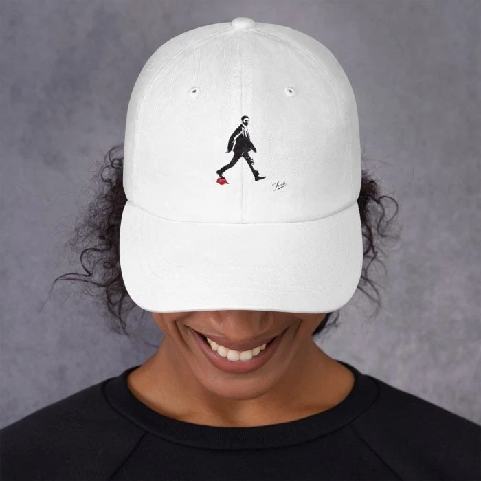 classic-dad-hat-white-front-690d0f605c926.jpg GARY TAXALI “ZOHRAN MAMDANI - AMERICA BECOMING GREAT AGAIN” HAT - art fashion by Gary Taxali