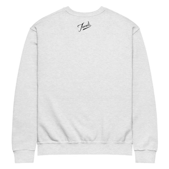 classic-unisex-crew-neck-sweatshirt-ash-back-692f4f821e0d2.jpg GARY TAXALI "MAMDANI KICKS" CREW NECK SWEATSHIRT - LIGHT COLOURS - art fashion by Canadian artist Gary Taxali