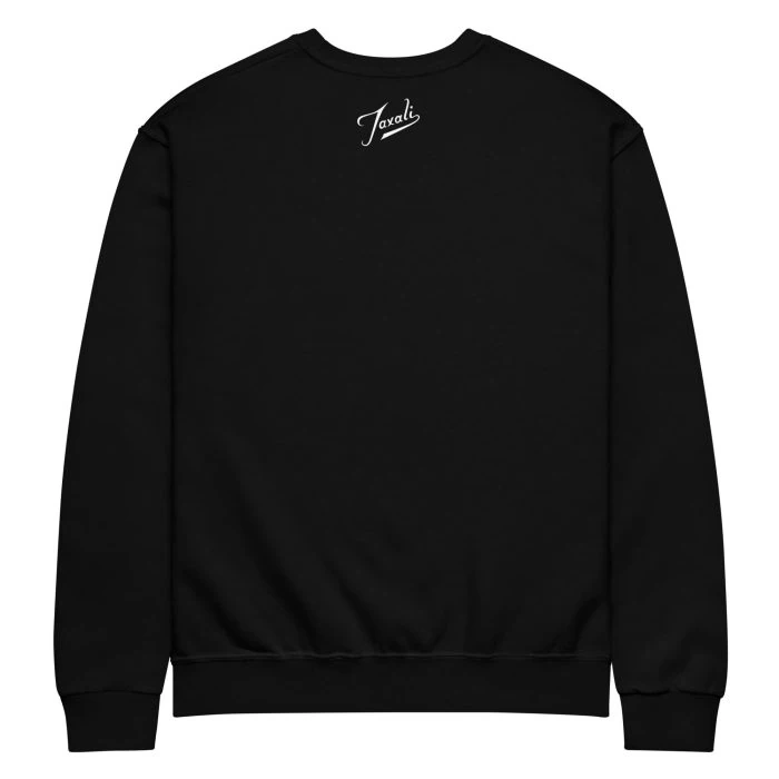 classic-unisex-crew-neck-sweatshirt-black-back-692f4fdb582fe.jpg "MAMDANI FLAG" CREW NECK SWEATSHIRT - artist designed clothing by Gary Taxali