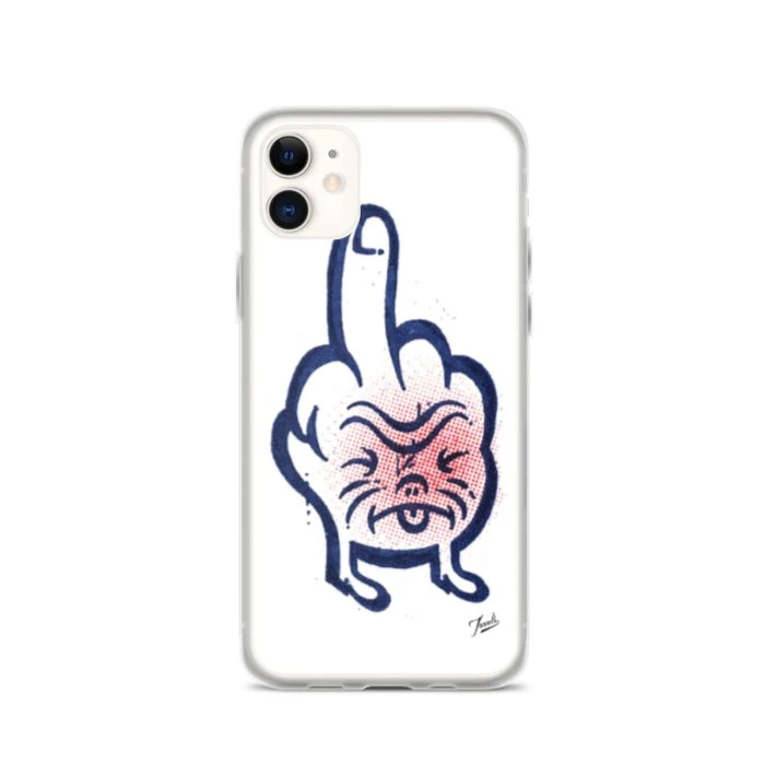 clear-case-for-iphone-iphone-11-case-on-phone-691cdee969d0d.jpg "Don't Call Me" Clear Case for iPhone® - artwork by Canadian artist Gary Taxali