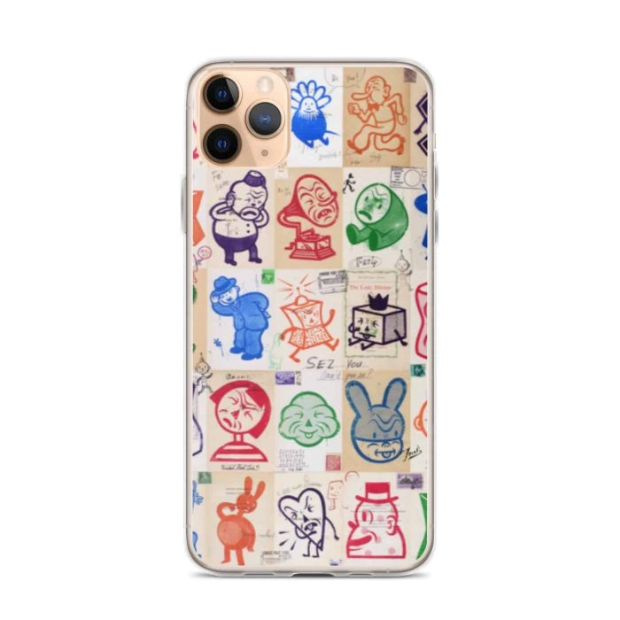 clear-case-for-iphone-iphone-11-pro-max-case-on-phone-6913ae182985d.jpg "Wallop" Clear Case for iPhone® - artwork by Gary Taxali