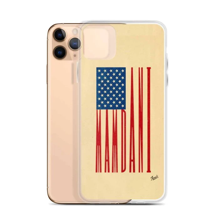 clear-case-for-iphone-iphone-11-pro-max-case-with-phone-692f4dfa8b0c8.jpg "MAMDANI FLAG" CLEAR CASE FOR iPHONE - artwork by Gary Taxali