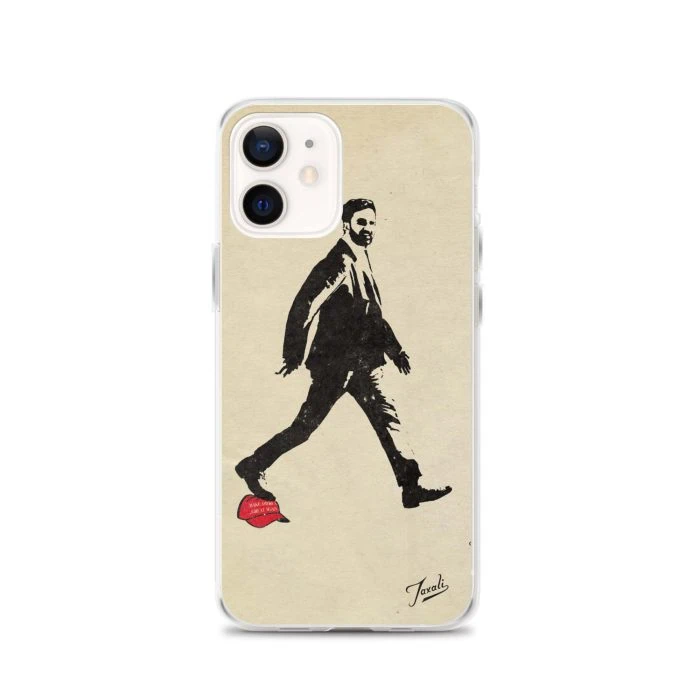 clear-case-for-iphone-iphone-12-case-on-phone-692f428626aa9.jpg "Mamdani" Clear Case for iPhone® - artwork by Canadian artist Gary Taxali