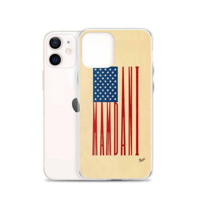 clear-case-for-iphone-iphone-12-case-with-phone-692f4dfa8b63d.jpg "MAMDANI FLAG" CLEAR CASE FOR iPHONE - artwork by Gary Taxali