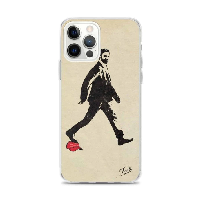 clear-case-for-iphone-iphone-12-pro-max-case-on-phone-692f4286268e3.jpg "Mamdani" Clear Case for iPhone® - artwork by Canadian artist Gary Taxali