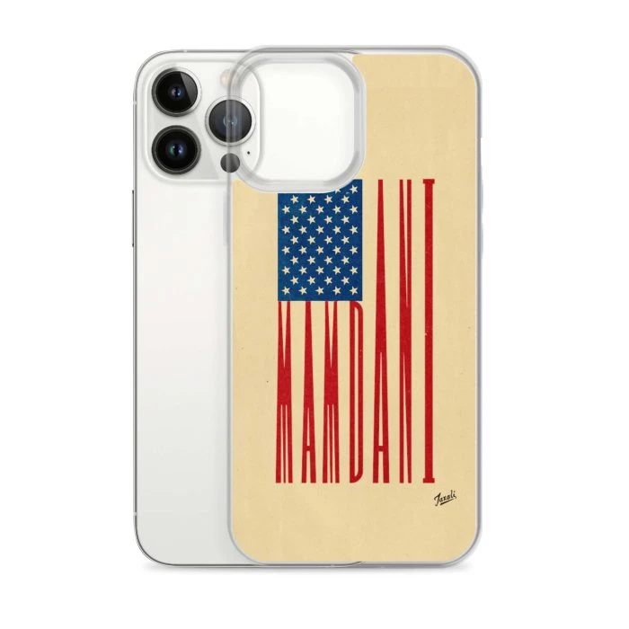 clear-case-for-iphone-iphone-13-pro-max-case-with-phone-692f4dfa8b80d.jpg "MAMDANI FLAG" CLEAR CASE FOR iPHONE - artwork by Gary Taxali