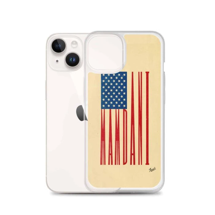 clear-case-for-iphone-iphone-14-case-with-phone-692f4dfa8bd3d.jpg "MAMDANI FLAG" CLEAR CASE FOR iPHONE - artwork by Gary Taxali