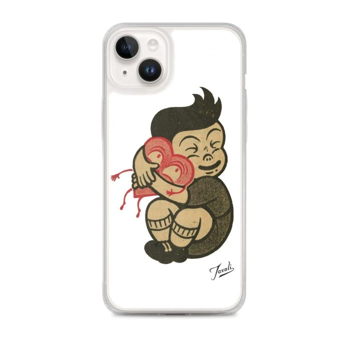 clear-case-for-iphone-iphone-14-plus-case-on-phone-691ce119a799e.jpg "Love You" Clear Case for iPhone® - artwork by Canadian artist Gary Taxali