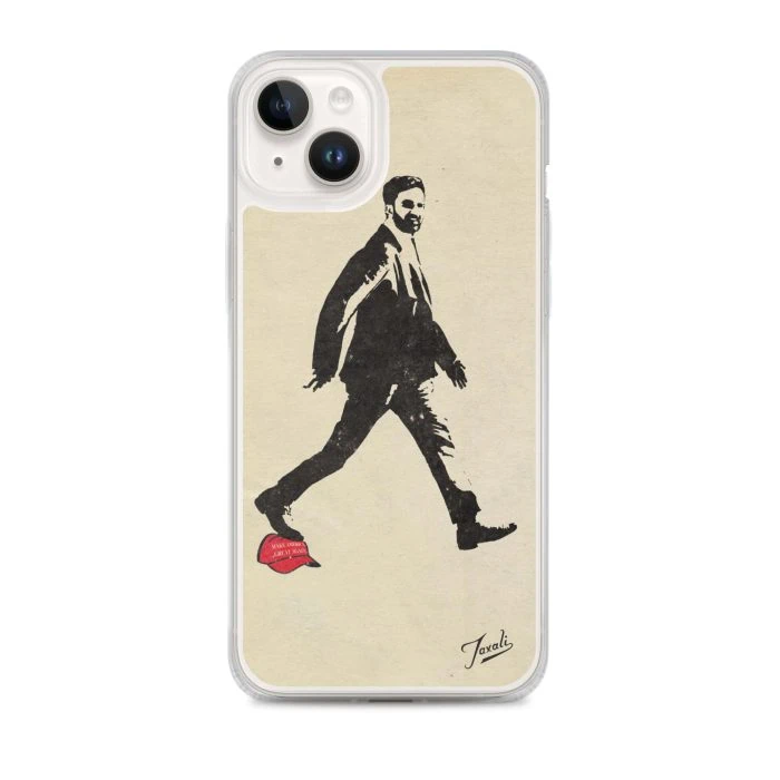 clear-case-for-iphone-iphone-14-plus-case-on-phone-692f428626fc6.jpg "Mamdani" Clear Case for iPhone® - artwork by Canadian artist Gary Taxali