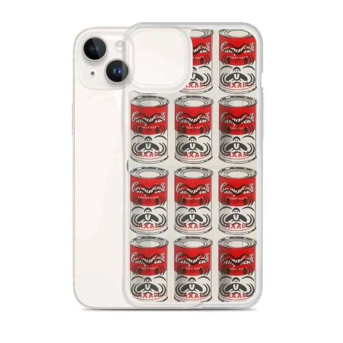 clear-case-for-iphone-iphone-14-plus-case-with-phone-66e04bb17604e.jpg "Campbell's Condensed Taxali" Clear Case for iPhone® - artwork by Gary Taxali