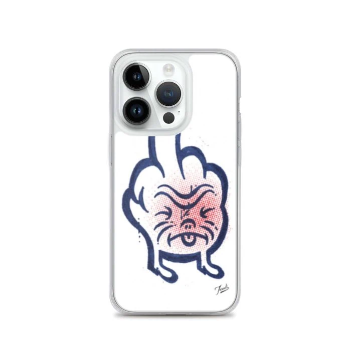 clear-case-for-iphone-iphone-14-pro-case-on-phone-691cdee96ab89.jpg "Don't Call Me" Clear Case for iPhone® - artwork by Canadian artist Gary Taxali
