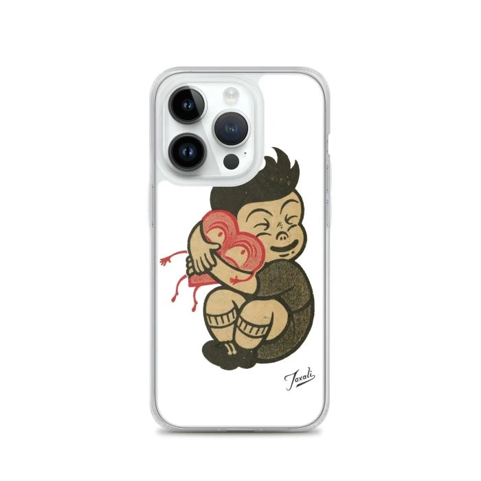 clear-case-for-iphone-iphone-14-pro-case-on-phone-691ce119a7cf5.jpg "Love You" Clear Case for iPhone® - artwork by Canadian artist Gary Taxali