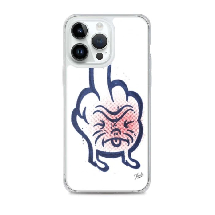 clear-case-for-iphone-iphone-14-pro-max-case-on-phone-691cdee96a9e0.jpg "Don't Call Me" Clear Case for iPhone® - artwork by Canadian artist Gary Taxali