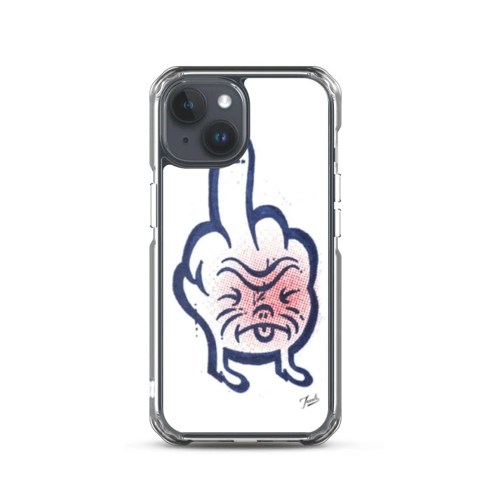 clear-case-for-iphone-iphone-15-case-on-phone-691cdee96b2c9.jpg "Don't Call Me" Clear Case for iPhone® - artwork by Canadian artist Gary Taxali