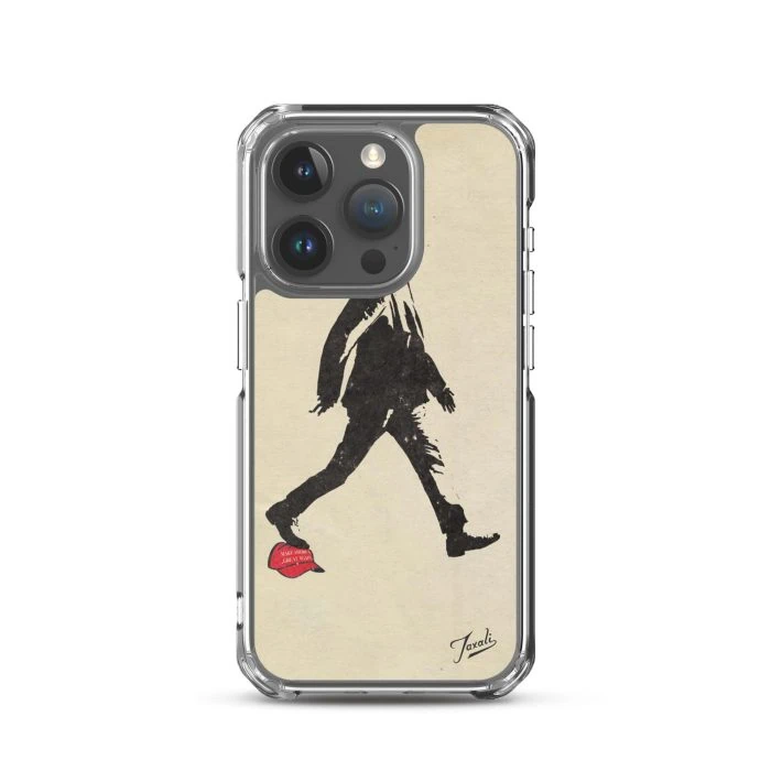 clear-case-for-iphone-iphone-15-pro-case-on-phone-692f428627814.jpg "Mamdani" Clear Case for iPhone® - artwork by Canadian artist Gary Taxali