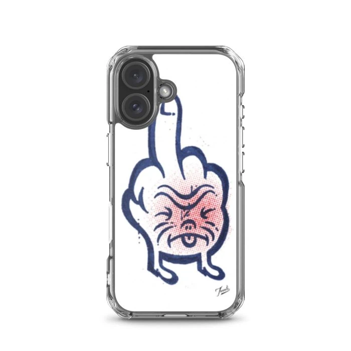 clear-case-for-iphone-iphone-16-case-on-phone-691cdee96b8d8.jpg "Don't Call Me" Clear Case for iPhone® - artwork by Canadian artist Gary Taxali