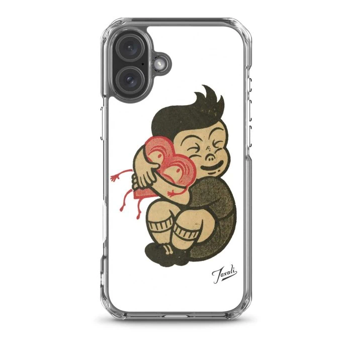clear-case-for-iphone-iphone-16-plus-case-on-phone-691ce119a8696.jpg "Love You" Clear Case for iPhone® - artwork by Canadian artist Gary Taxali