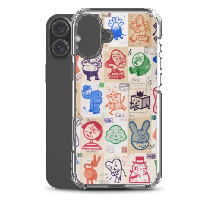 clear-case-for-iphone-iphone-16-plus-case-with-phone-6913ae182ad23.jpg "Wallop" Clear Case for iPhone® - artwork by Gary Taxali
