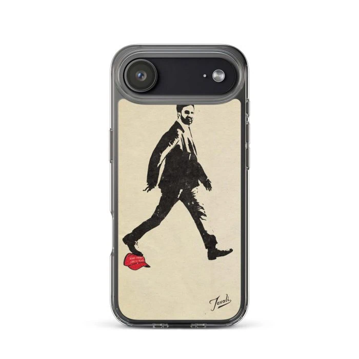 clear-case-for-iphone-iphone-17-air-case-on-phone-692f4286281b0.jpg "Mamdani" Clear Case for iPhone® - artwork by Canadian artist Gary Taxali