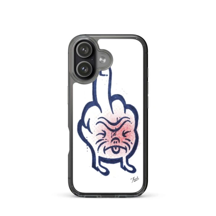 clear-case-for-iphone-iphone-17-case-on-phone-691cdee96bc0d.jpg "Don't Call Me" Clear Case for iPhone® - artwork by Canadian artist Gary Taxali