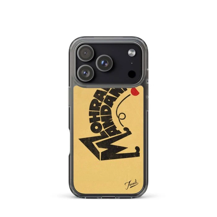 clear-case-for-iphone-iphone-17-pro-case-on-phone-692f4e319b665.jpg "Mamdani Kicks" Clear Case for iPhone® - artwork by Gary Taxali