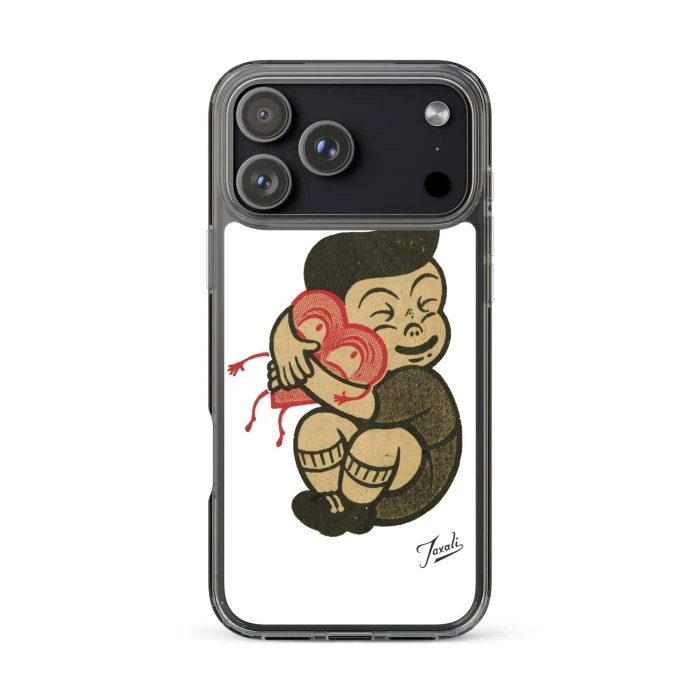 clear-case-for-iphone-iphone-17-pro-max-case-on-phone-691ce119a8e1e.jpg "Love You" Clear Case for iPhone® - artwork by Canadian artist Gary Taxali