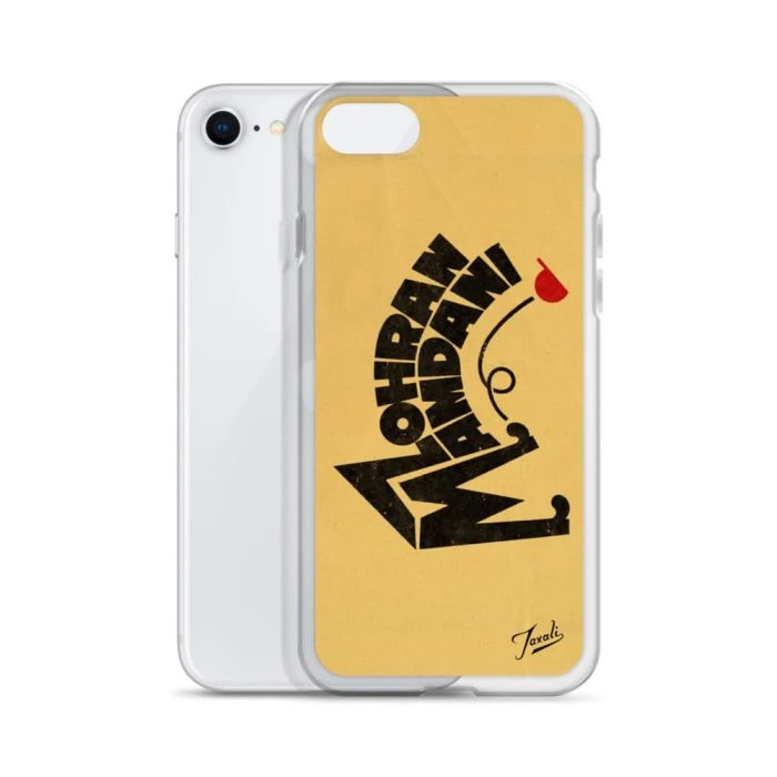 clear-case-for-iphone-iphone-se-case-with-phone-692f4e319b929.jpg "Mamdani Kicks" Clear Case for iPhone® - artwork by Gary Taxali