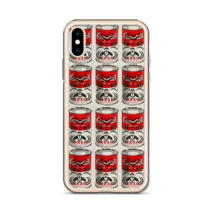 clear-case-for-iphone-iphone-x-xs-case-on-phone-66e04bb177681.jpg "Campbell's Condensed Taxali" Clear Case for iPhone® - artwork by Gary Taxali