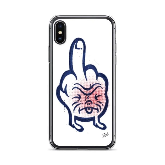 clear-case-for-iphone-iphone-x-xs-case-on-phone-691cdee96bf0a.jpg "Don't Call Me" Clear Case for iPhone® - artwork by Canadian artist Gary Taxali
