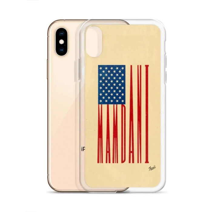 clear-case-for-iphone-iphone-x-xs-case-with-phone-692f4dfa8c828.jpg "MAMDANI FLAG" CLEAR CASE FOR iPHONE - artwork by Gary Taxali