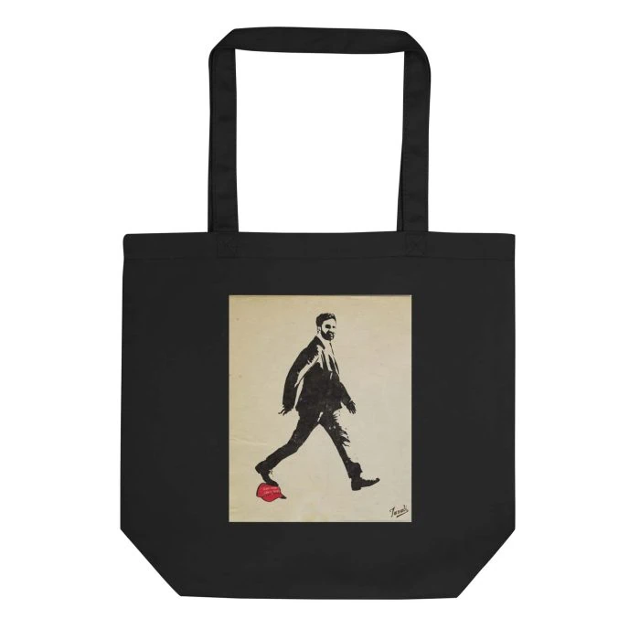 “ZOHRAN MAMDANI” ECO TOTE BAG - BLACK - art fashion by Canadian artist Gary Taxali