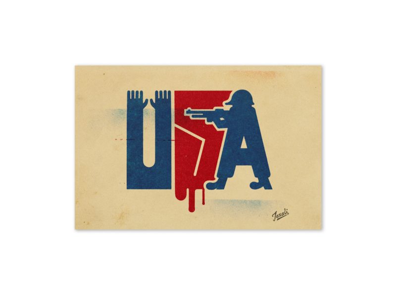 Gary Taxali "Stick Up" Greeting Card