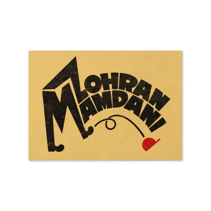 greeting-card-5x7-front-692f533d52185.jpg GARY TAXALI “MAMDANI KICKS” GREETING CARD - artist merchandise by Gary Taxali