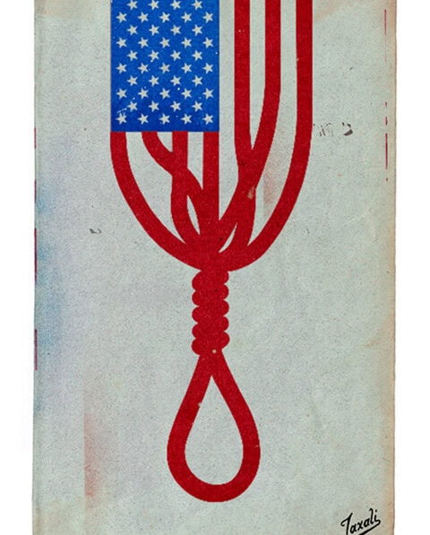"Hangings USA" Limited Edition Giclée Print - art print by Gary Taxali