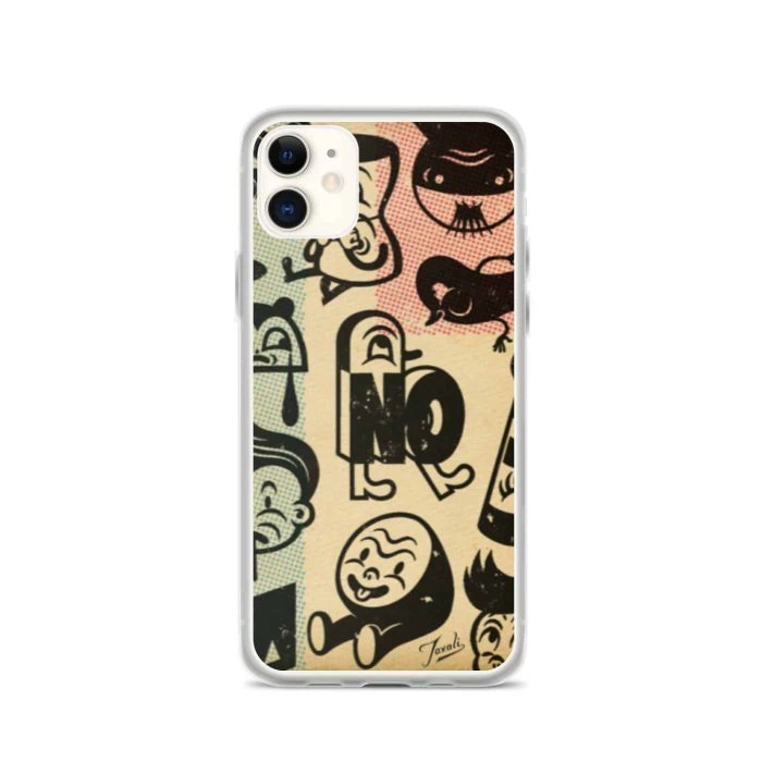 iphone-case-iphone-11-case-on-phone-636bcb63b6959.jpg "Happiness With a Caveat" iPhone Case - artwork by Gary Taxali