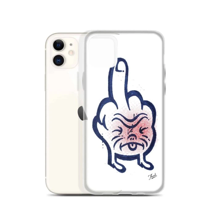 iphone-case-iphone-11-case-with-phone-636bcd9d63f31.jpg "Don't Call Me" iPhone Case - artwork by Canadian artist Gary Taxali