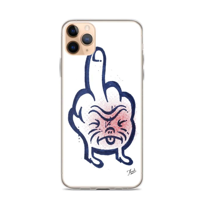 iphone-case-iphone-11-pro-max-case-on-phone-636bcd9d640c0.jpg "Don't Call Me" iPhone Case - artwork by Canadian artist Gary Taxali