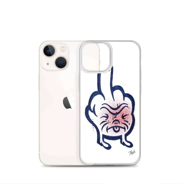 iphone-case-iphone-13-mini-case-with-phone-636bcd9d64c9e.jpg "Don't Call Me" iPhone Case - artwork by Canadian artist Gary Taxali
