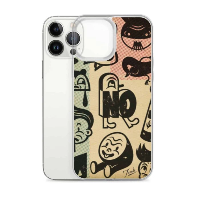 iphone-case-iphone-13-pro-max-case-with-phone-636bcb63b7906.jpg "Happiness With a Caveat" iPhone Case - artwork by Gary Taxali