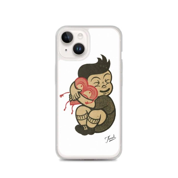 iphone-case-iphone-14-case-on-phone-636bd2bcd0642.jpg "Love You" iPhone Case - artwork by Canadian artist Gary Taxali