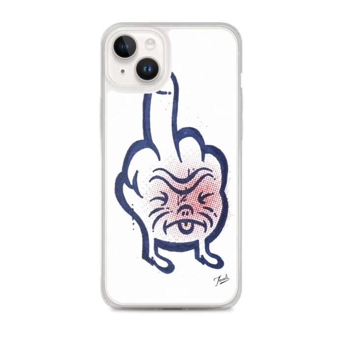iphone-case-iphone-14-plus-case-on-phone-636bcd9d6478d.jpg "Don't Call Me" iPhone Case - artwork by Canadian artist Gary Taxali