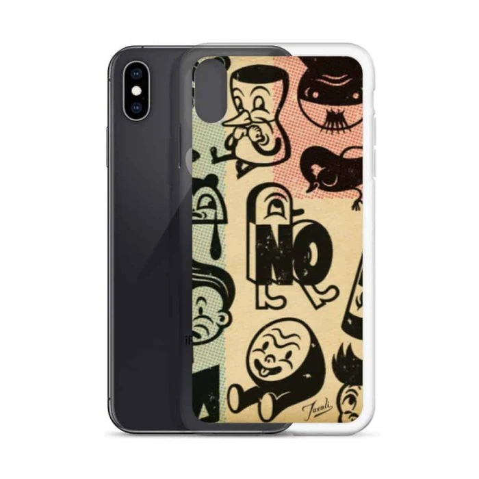iphone-case-iphone-xs-max-case-with-phone-636bcb63b8124.jpg "Happiness With a Caveat" iPhone Case - artwork by Gary Taxali